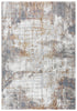 8' X 10' Ivory Blue Orange Red And Gray Abstract Area Rug