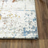 9' X 12' Ivory Blue Orange Red And Gray Abstract Area Rug