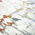 9' X 12' Ivory Blue Orange Red And Gray Abstract Area Rug