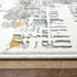 9' X 12' Ivory Blue Orange Red And Gray Abstract Area Rug