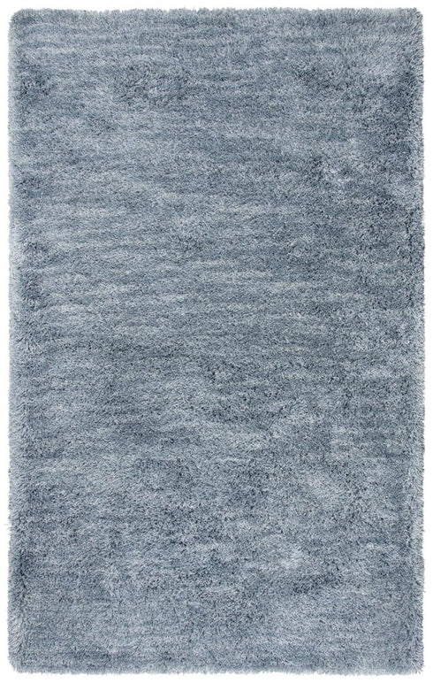 8' X 10' Blue And Dark Blue Hand Tufted Area Rug
