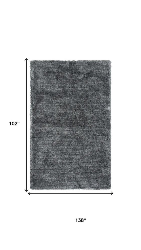9' X 12' Light Gray And Gray Hand Tufted Area Rug