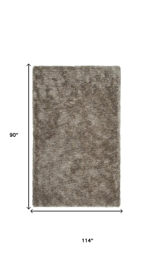 8' X 10' Beige And Natural Hand Tufted Area Rug