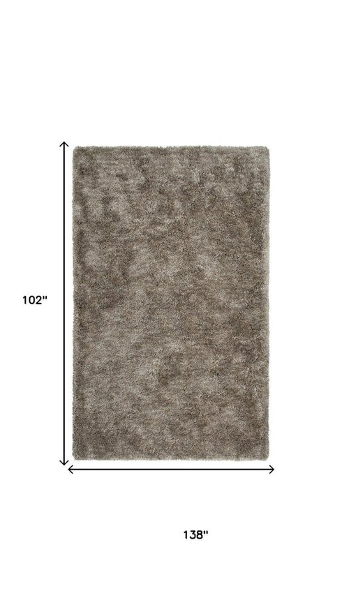 9' X 12' Beige And Natural Hand Tufted Area Rug