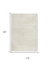 8' X 10' Ivory And White Hand Tufted Area Rug
