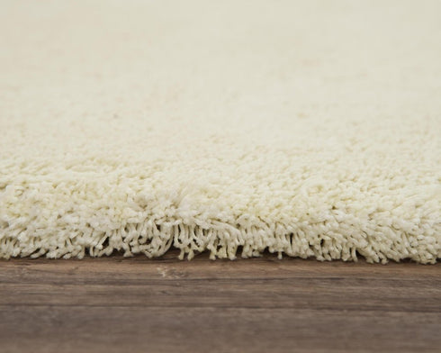 9' X 12' Ivory And White Hand Tufted Area Rug
