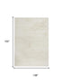 9' X 12' Ivory And White Hand Tufted Area Rug