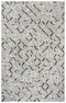 5' X 8' Gray Ivory Brown And Charcoal Geometric Hand Woven Area Rug