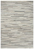 5' X 8' Gray Ivory Brown And Charcoal Striped Hand Woven Area Rug