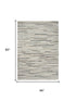 5' X 8' Gray Ivory Brown And Charcoal Striped Hand Woven Area Rug