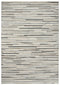 8' X 10' Gray Ivory Brown And Charcoal Striped Hand Woven Area Rug
