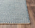 8' X 10' Blue And Ivory Wool Geometric Hand Woven Area Rug