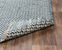8' X 10' Blue And Ivory Wool Geometric Hand Woven Area Rug