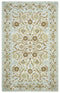 8' X 10' Blue And Ivory Wool Oriental Hand Tufted Area Rug