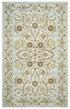8' X 10' Blue And Ivory Wool Oriental Hand Tufted Area Rug