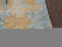 5' X 8' Yellow Gold Gray Light Blue And Blue Wool Abstract Hand Tufted Area Rug