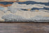 5' X 8' Yellow Gold Gray Light Blue And Blue Wool Abstract Hand Tufted Area Rug