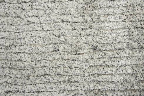 8' X 10' White And Ivory Shag Hand Tufted Area Rug