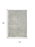 8' X 10' White And Ivory Shag Hand Tufted Area Rug