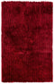 8' X 10' Red And Natural Shag Hand Tufted Area Rug