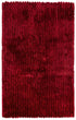 8' X 10' Red And Natural Shag Hand Tufted Area Rug