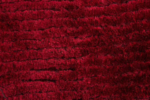 8' X 10' Red And Natural Shag Hand Tufted Area Rug