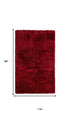 8' X 10' Red And Natural Shag Hand Tufted Area Rug