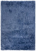8' X 10' Blue And Dark Blue Shag Hand Tufted Area Rug