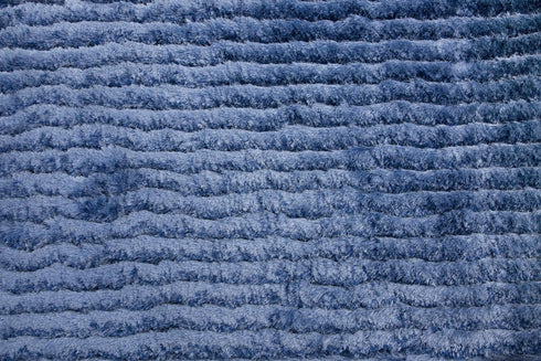 8' X 10' Blue And Dark Blue Shag Hand Tufted Area Rug