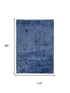 8' X 10' Blue And Dark Blue Shag Hand Tufted Area Rug