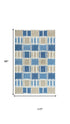 8' X 10' Blue Ivory And Beige Wool Geometric Hand Tufted Area Rug
