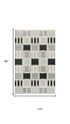 8' X 10' Gray Ivory And Charcoal Wool Geometric Hand Tufted Area Rug
