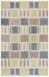 8' X 10' Beige Ivory And Charcoal Wool Geometric Hand Tufted Area Rug