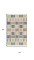 8' X 10' Beige Ivory And Charcoal Wool Geometric Hand Tufted Area Rug