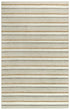 8' X 10' Ivory Beige And Brown Wool Striped Hand Tufted Area Rug