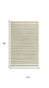 8' X 10' Ivory Beige And Brown Wool Striped Hand Tufted Area Rug