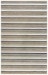 8' X 10' Ivory Beige And Charcoal Wool Striped Hand Tufted Area Rug