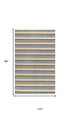 8' X 10' Ivory Beige And Charcoal Wool Striped Hand Tufted Area Rug