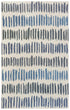 8' X 10' Ivory Blue And Charcoal Wool Striped Hand Tufted Area Rug