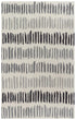 8' X 10' Gray Ivory And Charcoal Wool Striped Hand Tufted Area Rug
