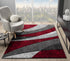 Modern Abstract Wave 3D Carved Stitched Area Rug