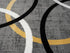 Grey Black and White Multicolor Circles Modern Area Rug