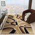 Grey, Black, White Modern Abstract Area Rug