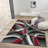 Grey, Black, White Modern Abstract Area Rug