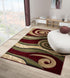 3D Spiral Swirls Modern Area Rug- Multicolor