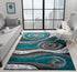 3D Spiral Swirls Modern Area Rug- Multicolor