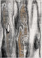 Grey, White, Gold Modern Abstract Area Rug