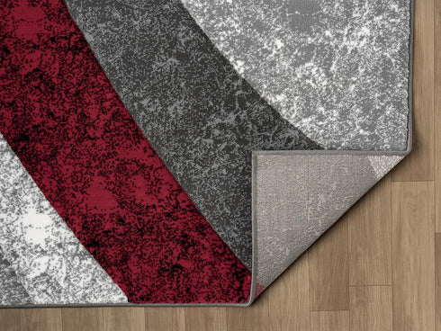 Modern Abstract Wave 3D Carved Stitched Area Rug