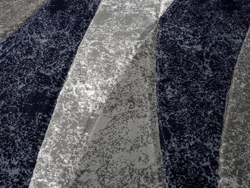 Modern Abstract Wave 3D Carved Stitched Area Rug