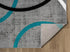 Grey Black and White Multicolor Circles Modern Area Rug